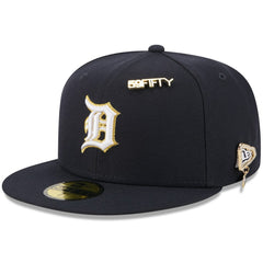 Detroit Tigers New Era 2025 59FIFTY Day 59FIFTY Fitted Hat with Pins - Navy Hats