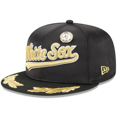 Chicago White Sox New Era 2025 59FIFTY Day Gold Leaf 59FIFTY Fitted Hat - Black Hats