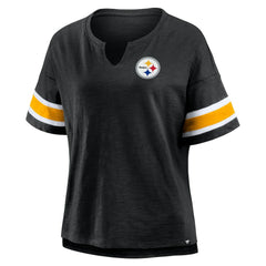 Pittsburgh Steelers Women's Redzone Curl Route T-Shirt - Black T-shirts