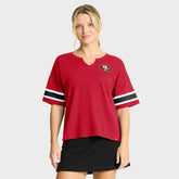 San Francisco 49ers Women's Redzone Curl Route T-Shirt - Scarlet T-shirts