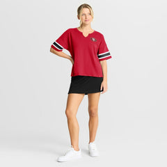 San Francisco 49ers Women's Redzone Curl Route T-Shirt - Scarlet T-shirts