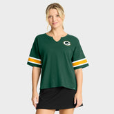 Green Bay Packers Women's Redzone Curl Route T-Shirt - Green T-shirts