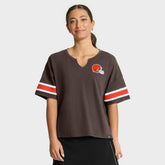 Cleveland Browns Women's Redzone Curl Route T-Shirt - Brown T-shirts