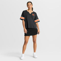 Cincinnati Bengals Women's Redzone Curl Route T-Shirt - Black T-shirts
