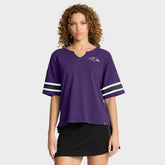 Baltimore Ravens Women's Redzone Curl Route T-Shirt - Purple T-shirts