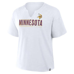 Minnesota Vikings Women's Redzone Slub Boxy T-Shirt - White T-shirts
