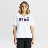 New York Giants Women's Redzone Slub Boxy T-Shirt - White T-shirts