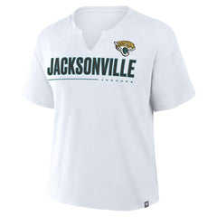 Jacksonville Jaguars Women's Redzone Slub Boxy T-Shirt - White T-shirts