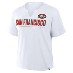San Francisco 49ers Women's Redzone Slub Boxy T-Shirt - White T-shirts