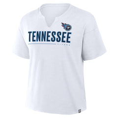 Tennessee Titans Women's Redzone Slub Boxy T-Shirt - White T-shirts
