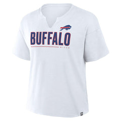 Buffalo Bills Women's Redzone Slub Boxy T-Shirt - White T-shirts