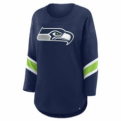 Seattle Seahawks Women's Redzone 3/4-Sleeve T-Shirt - College Navy T-shirts