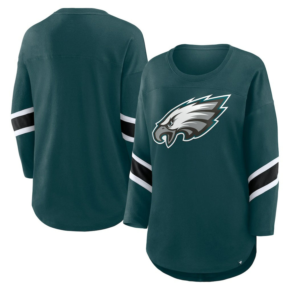 Philadelphia Eagles Women's Redzone 3/4-Sleeve T-Shirt - Green T-shirts