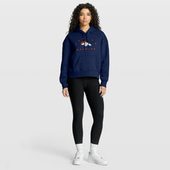 Denver Broncos Women's Eligible Receiver Legacy Pullover Hoodie - Navy Hoodies