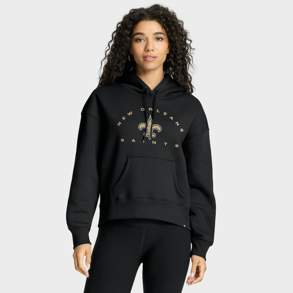 New Orleans Saints Women's Eligible Receiver Legacy Pullover Hoodie - Black Hoodies