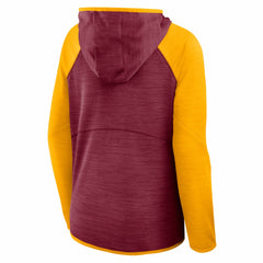 Washington Commanders Women's Redzone End Around Pass Raglan Full-Zip Hoodie - Burgundy/Gold Hoodies
