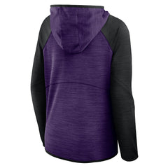 Baltimore Ravens Women's Redzone End Around Pass Raglan Full-Zip Hoodie - Purple/Black Hoodies