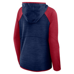 Houston Texans Women's Redzone End Around Pass Raglan Full-Zip Hoodie - Navy/Red Hoodies
