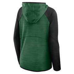 New York Jets Women's Redzone End Around Pass Raglan Full-Zip Hoodie - Green/Black Hoodies