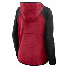 San Francisco 49ers Women's Redzone End Around Pass Raglan Full-Zip Hoodie - Scarlet/Black Hoodies