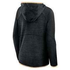New Orleans Saints Women's Redzone End Around Pass Raglan Full-Zip Hoodie - Black Hoodies