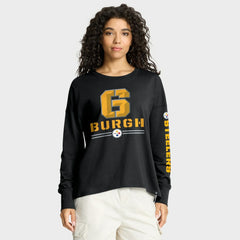 Pittsburgh Steelers Women's Hometown Legacy Long Sleeve T-Shirt - Black T-shirts
