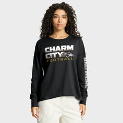 Baltimore Ravens Women's Hometown Legacy Long Sleeve T-Shirt - Black T-shirts