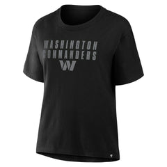 Washington Commanders Women's Blackout Kneel Down Legacy T-Shirt - Black T-shirts