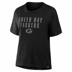 Green Bay Packers Women's Blackout Kneel Down Legacy T-Shirt - Black T-shirts