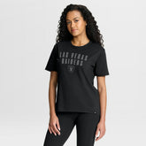Las Vegas Raiders Women's Blackout Kneel Down Legacy T-Shirt - Black T-shirts
