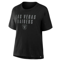 Las Vegas Raiders Women's Blackout Kneel Down Legacy T-Shirt - Black T-shirts