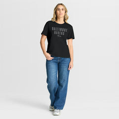 Baltimore Ravens Women's Blackout Kneel Down Legacy T-Shirt - Black T-shirts