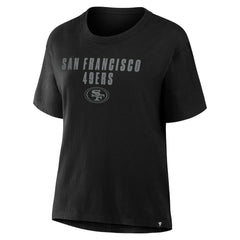 San Francisco 49ers Women's Blackout Kneel Down Legacy T-Shirt - Black T-shirts