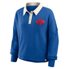 Buffalo Bills Women's Oversized Hometown Premium Thermal Long Sleeve Shirt - Royal