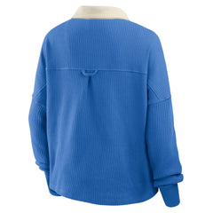 Detroit Lions Women's Oversized Hometown Premium Thermal Long Sleeve Shirt - Blue