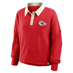 Kansas City Chiefs Women's Oversized Hometown Premium Thermal Long Sleeve Shirt - Red