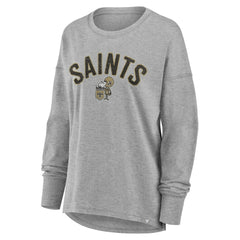 New Orleans Saints Women's Hometown Legacy Long Sleeve T-Shirt - Heather Gray T-shirts