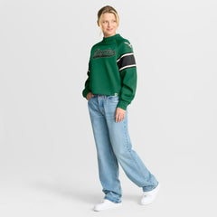 Philadelphia Eagles Oversized Hometown Toss Sweep Mock Neck Pullover - Kelly Green Pullover