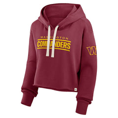Washington Commanders Women's Oversized Hometown Heritage Cropped Hoodie - Burgundy Hoodies