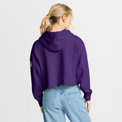 Minnesota Vikings Women's Oversized Hometown Heritage Cropped Hoodie - Purple Hoodies