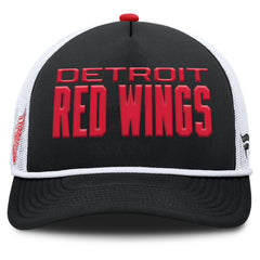Detroit Red Wings Fanatics Authentic Pro Rink A-Frame Adjustable Hat - Black/White | US 202498892