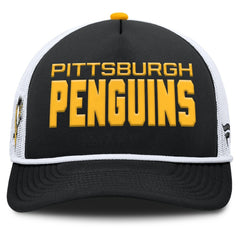 Pittsburgh Penguins Fanatics Authentic Pro Rink A-Frame Adjustable Hat - Black/White | US 202498897