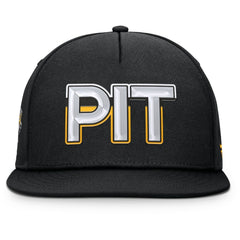 Pittsburgh Penguins Fanatics Authentic Pro Rink Team Code Snapback Hat - Black | US 202498912