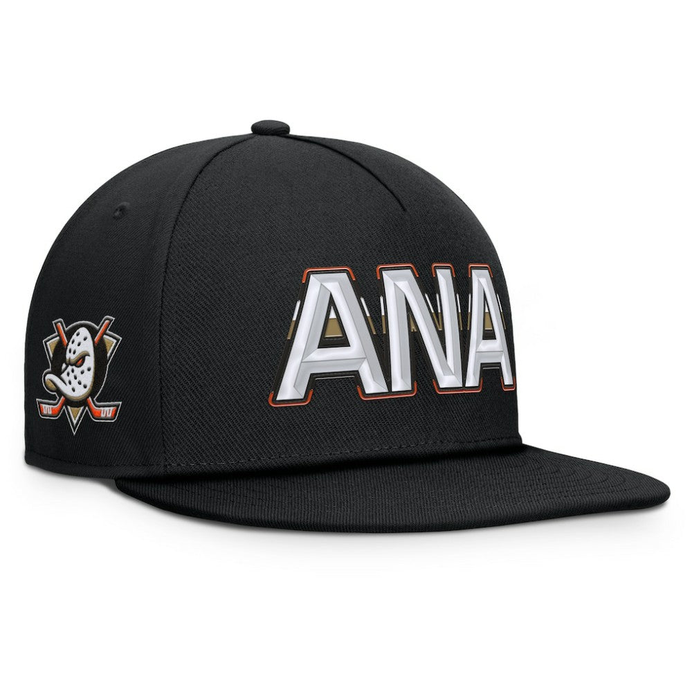Anaheim Ducks Fanatics Authentic Pro Rink Team Code Snapback Hat - Black | US 202498922