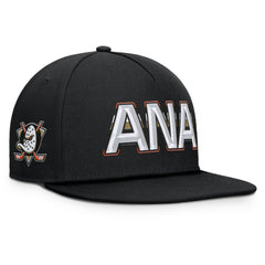 Anaheim Ducks Fanatics Authentic Pro Rink Team Code Snapback Hat - Black | US 202498922