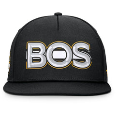 Boston Bruins Fanatics Authentic Pro Rink Team Code Snapback Hat - Black | US 202498923