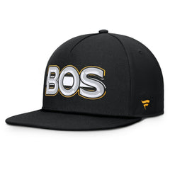 Boston Bruins Fanatics Authentic Pro Rink Team Code Snapback Hat - Black | US 202498923