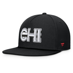 Chicago Blackhawks Fanatics Authentic Pro Rink Team Code Snapback Hat - Black | US 202498927
