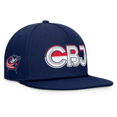 Columbus Blue Jackets Fanatics Authentic Pro Rink Team Code Snapback Hat - Navy | US 202498932