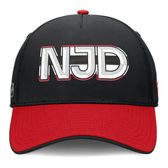 New Jersey Devils Fanatics Authentic Pro Rink Team Code Flex Hat - Black/Red | US 202498970